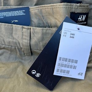 NEW - Mens H&M olive size 34R slim fit pants